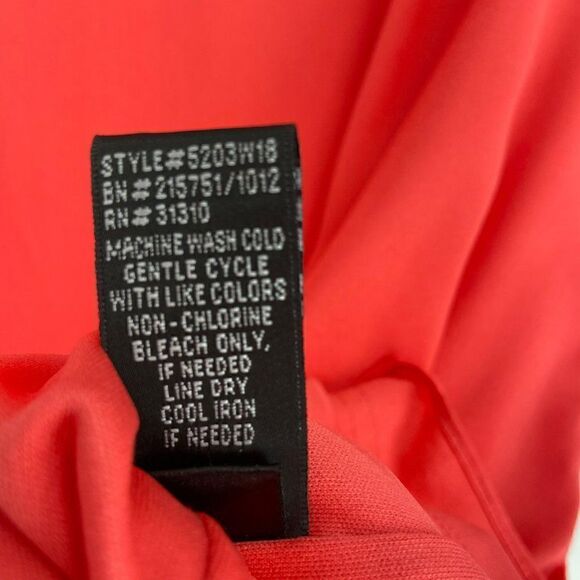 IN Studio Petite Layered Fringe Dress NWT Coral Size 12P - Picture 10 of 11